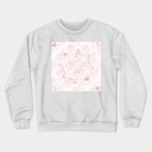 Rose Gold Eye Mandala White Design Crewneck Sweatshirt